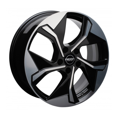 Mega Wheels Triton black front polished - Flg frn Mega Wheels