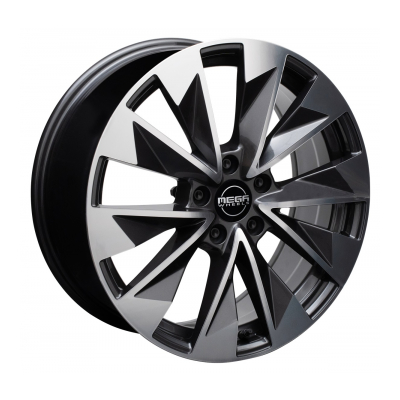 Mega Wheels Zenith anthracite front polished - Flg frn Mega Wheels